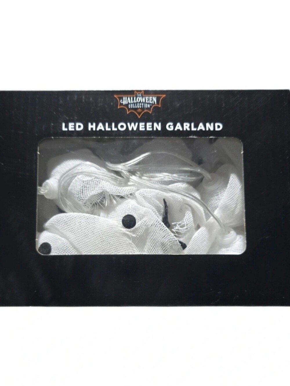 LED Boo Ghost Garland with Timer - Picture 3 of 3